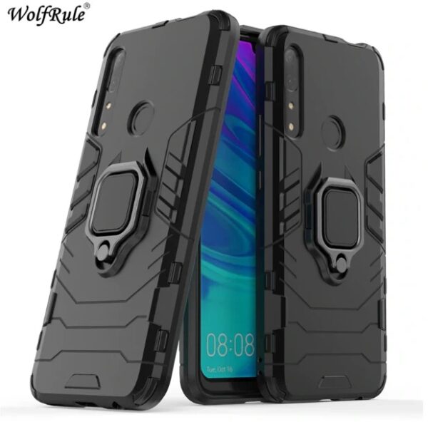 Huawei Y9 (2019) Armor Ring Case + 3D Glass Protector