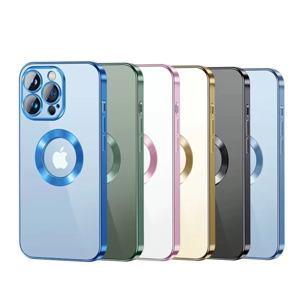 Luxury Lens Plating Protector Logo Cut Out Case Cover and 3D Glass Protector For iPhone Series - Image 35