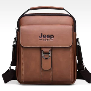 Luxury Brand Vintage Leather Messenger Shoulder Bag - Brown