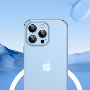 Luxury Premium Metallic Matte Transparent Shockproof Case Cover and 3D Glass Protector for iPhone  Series