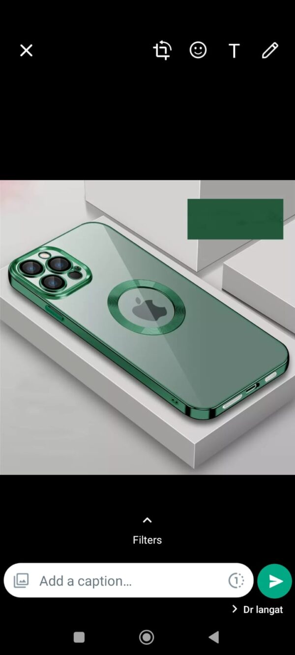 Luxury Lens Plating Protector Logo Cut Out Case Cover and 3D Glass Protector For iPhone Series - Image 4