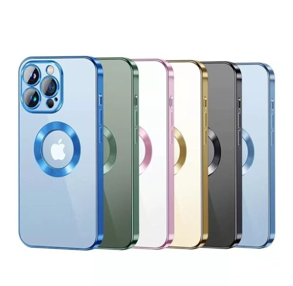 Luxury Lens Plating Protector Logo Cut Out Case Cover and 3D Glass Protector For iPhone Series