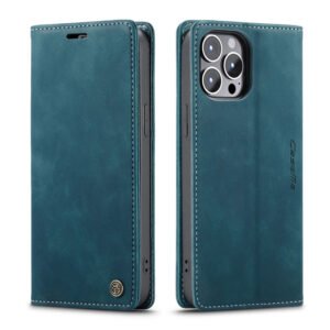 Luxury Premium Magnetic Caseme Retro Flip Wallet Leather Case Cover and 3D Glass Protector For iPhone Series