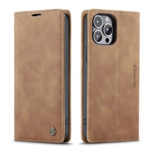 Luxury Premium Magnetic Caseme Retro Flip Wallet Leather Case Cover and 3D Glass Protector For iPhone Series