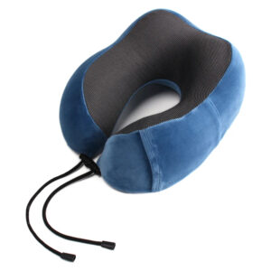 Memory Foam U-shaped Neck Soft Travel Pillow Massage - Blue