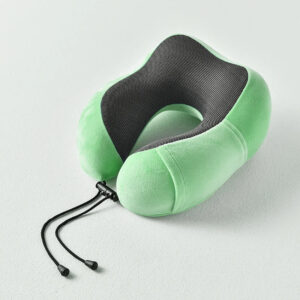 Memory Foam U-shaped Neck Soft Travel Pillow Massage - Light Green