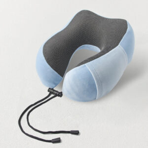 Memory Foam U-shaped Neck Soft Travel Pillow Massage - Light Blue