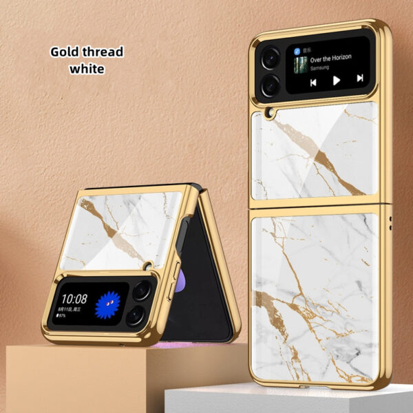 Luxury Premium Marble Patterned Case Cover For Samsung Galaxy Z Flipd 3/Z Flip 4 - Image 7