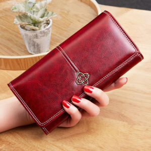 Luxury Long Fashion Women Purses 2022 Purse Cards Holder Wallet - Red