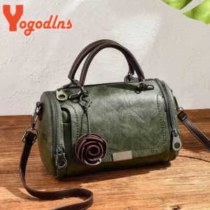 Luxury Premium Yogodlns New flower Pendant Women’s fashion Handbag - Green
