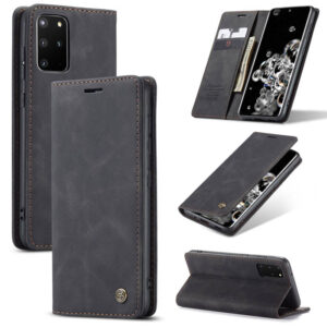 Luxury Premium Caseme Leather Wallet Case Cover Samsung Galaxy S20 Plus - Black