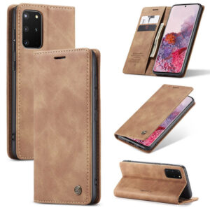 Luxury Premium Caseme Leather Wallet Case Cover Samsung Galaxy S20 Plus - Brown