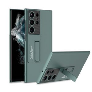 Luxury Premium Bracket Case Ultra-thin Shockproof Protective Cover For Samsung Galaxy S23Ultra - Green
