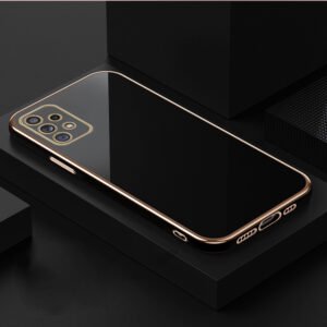 Luxury Premium Electroplated Gold Plated Case Cover and 3D Glass Protector For Samsung Galaxy A Series