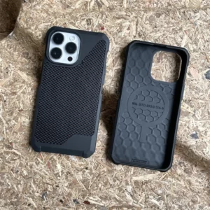 Magnetic Magsafe absorption Leather Phone Case Cover and 3D Glass Protector For iPhone 14 Pro Max - Black