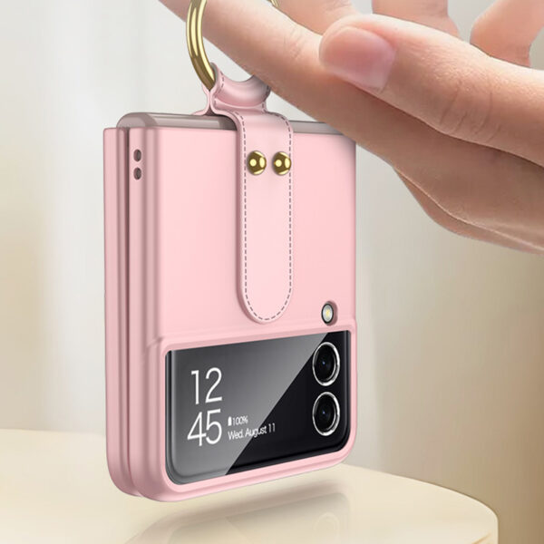 Luxury Premium Protective Film Ultra-thin Case With Ring Bracket Holder For Samsung Galaxy Flip3/ Z Flip 4 - Image 13