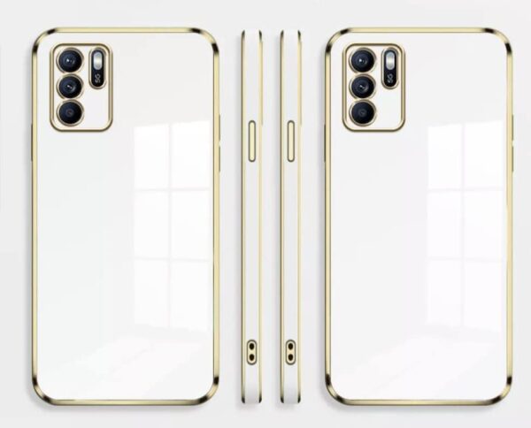 Luxury Premium Electroplated Gold Plated Case Cover and 3D Glass Protector For Oppo Reno 6 - Image 15