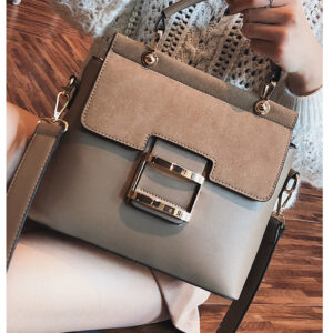 Luxury Premium Vintage Shoulder New Buckle Matte Leather Crossbody Handbags - Khaki