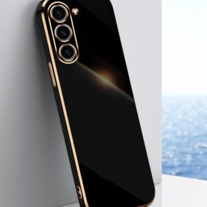 Luxury Premium Electroplated Gold Plated Case Cover and 3D Glass Protector For Samsung Galaxy A14/A34/A54