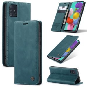 Luxury Premium Caseme Leather Wallet Case Cover and 3D GlassProtector For Samsung Galaxy A51/A71