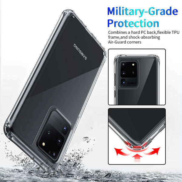 Luxury Premium Anti-Burst Transparent Case Cover For Samsung Galaxy S20 Ultra