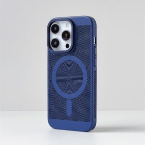 Luxury Premium Magnetic Grid Breathable Heat Dissipation Cooling Slim Case Cover For iPhone Series