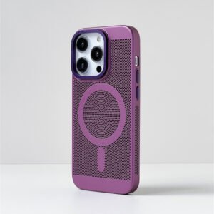 Luxury Premium Magnetic Grid Breathable Heat Dissipation Cooling Slim Case Cover For iPhone Series