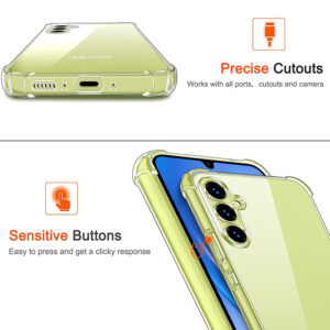 Luxury Premium Anti-Burst Transparent Case Cover and 3D Glass Protector For Samsung Galaxy A54 - Samsung Galaxy A54