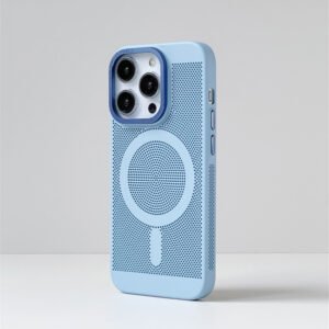 Luxury Premium Magnetic Grid Breathable Heat Dissipation Cooling Slim Case Cover For iPhone Series