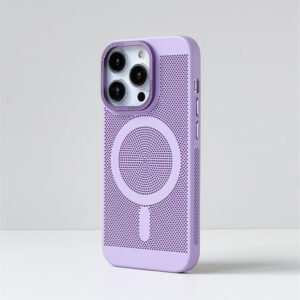 Luxury Premium Magnetic Grid Breathable Heat Dissipation Cooling Slim Case Cover For iPhone Series