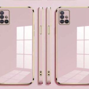 Luxury Premium Electroplated Gold Plated Case Cover and 3D Glass Protector For Samsung Galaxy A51 - Purple