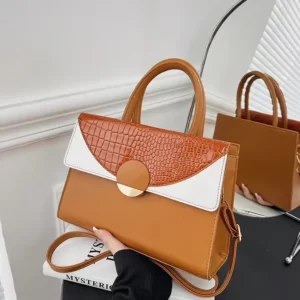 Luxury Premium New Fashion Single Shoulder Commuter Crossbody Designer Handbag - Brown