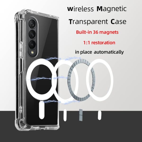 Luxury Premium Shockproof Clear MagSafe Magnetic Cover Case For Samsung Galaxy Z Fold 3/ Z Fold 4 - Image 7