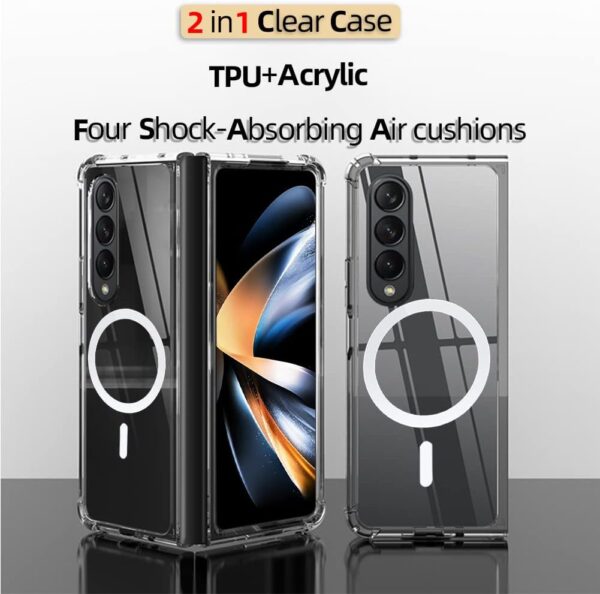 Luxury Premium Shockproof Clear MagSafe Magnetic Cover Case For Samsung Galaxy Z Fold 3/ Z Fold 4 - Image 14