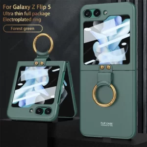 Luxury Premium Ring Case Cover For Samsung Galaxy Z Flip 5 5G - Green