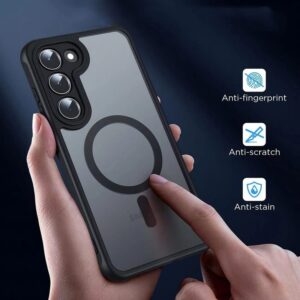 Luxury Premium Magsafe Matte Shockproof Bumper Hard Back Cover For Samsung Galaxy S23/S23 Plus - Samsung Galaxy S23 Plus