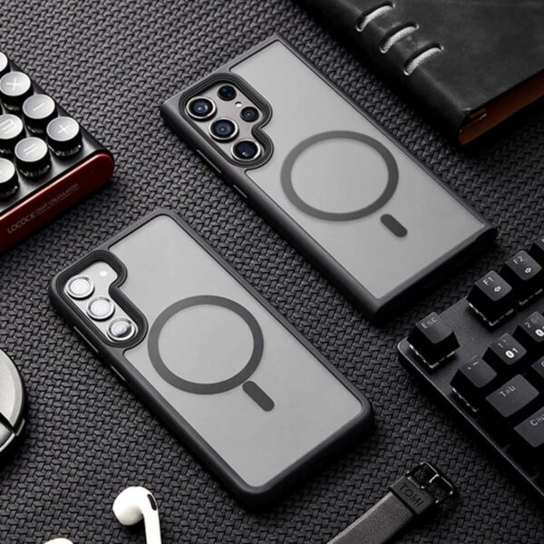 Luxury Premium Magsafe Matte Shockproof Bumper Hard Back Cover For Samsung Galaxy S23/S23 Plus - Image 13