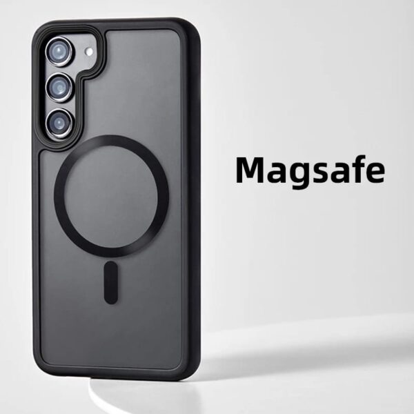 Luxury Premium Magsafe Matte Shockproof Bumper Hard Back Cover For Samsung Galaxy S23/S23 Plus - Image 12