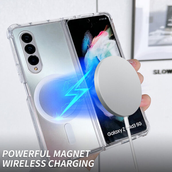 Luxury Premium Shockproof Clear MagSafe Magnetic Cover Case For Samsung Galaxy Z Fold 3/ Z Fold 4 - Image 36