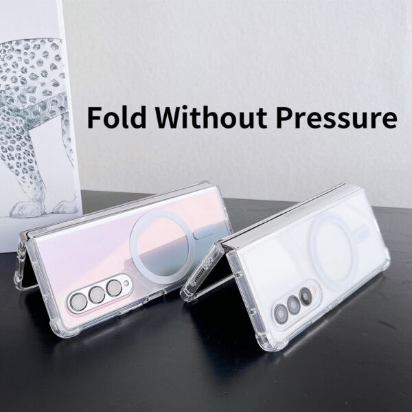 Luxury Premium Shockproof Clear MagSafe Magnetic Cover Case For Samsung Galaxy Z Fold 3/ Z Fold 4 - Image 37