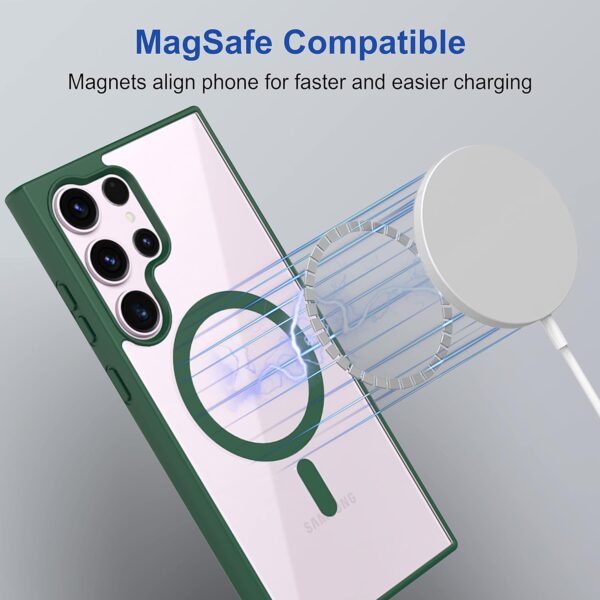 Luxury Premium Magsafe Transparent TPU Bumber Case Cover For Samsung Galaxy S24 Ultra - Image 8