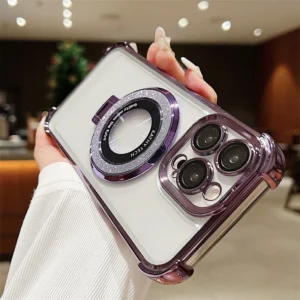 Luxury Premium Magnet Wireless Charging Shockproof Transparent Soft Silicone Case Cover For iPhone 13 Pro/14 Pro