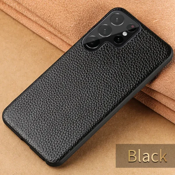 Luxury Premium Retro Lychee Grain Leather Case Cover For Samsung Galaxy S22 Ultra/S23 Ultra - Image 6