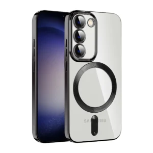 Luxury Premium Transparent Plating Anti-Scratch with Full Camera Cover For Samsung Galaxy S23 FE - Rose Gold