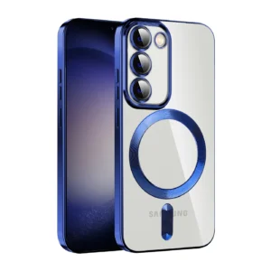 Luxury Premium Transparent Plating Anti-Scratch with Full Camera Cover For Samsung Galaxy S23 FE - Gold