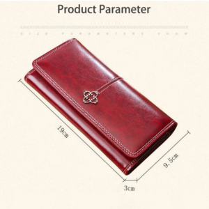 Luxury Premium PU Leather High Quality Fashion Women Purse Cards Holder - Red