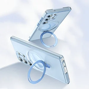 Luxury Premium Traslucent Case Cover With Ring Stand For Samsung Galaxy S22 Ultra/S23 Ultra