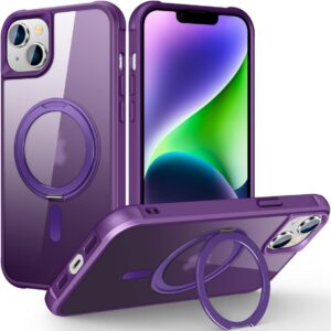 Luxury Premium Traslucent Case Cover With Ring Stand For iPhone 15/15 Plus