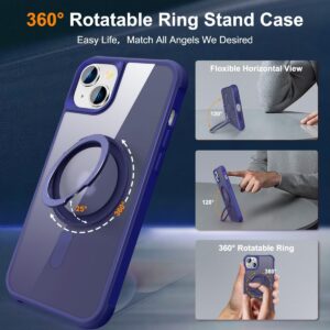 Luxury Premium Traslucent Case Cover With Ring Stand For iPhone 15/15 Plus