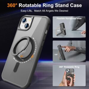 Luxury Premium Traslucent Case Cover With Ring Stand For iPhone 15/15 Plus